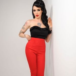 Pin Up Girl Clothing Deadly Dames Cigarette Pants